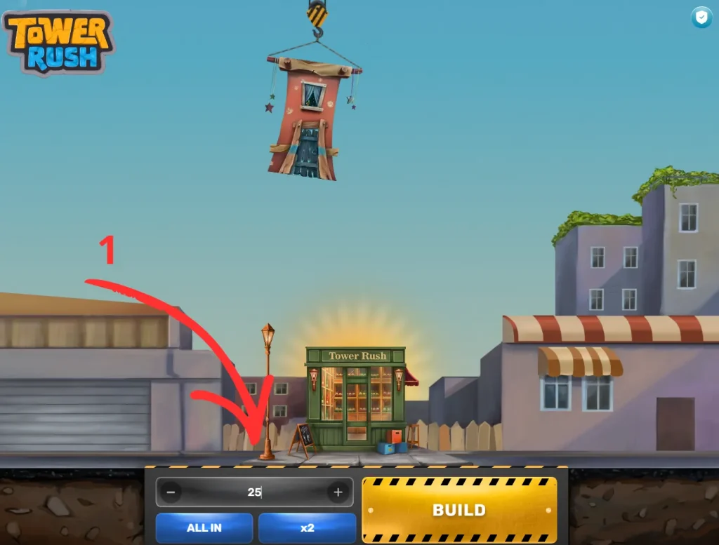 Tower Rush setting the bet